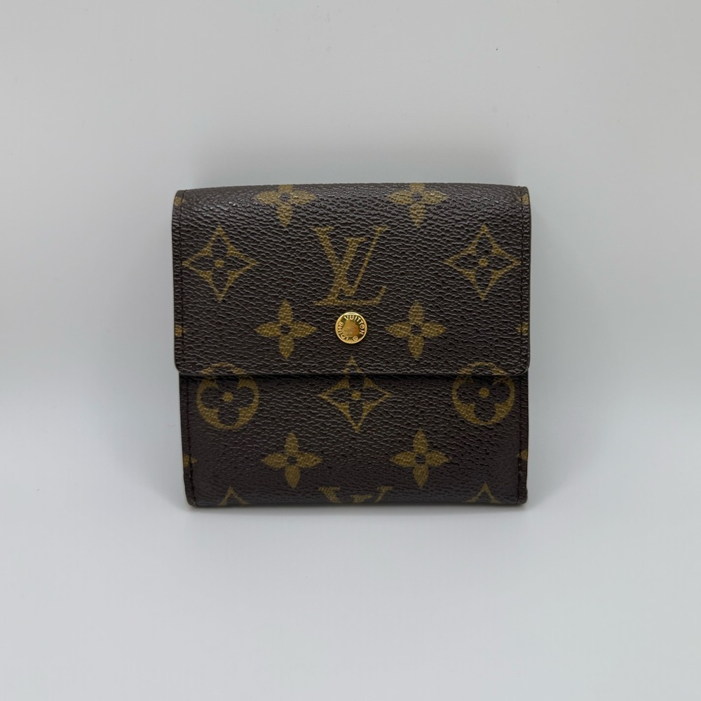 Louis Vuitton Monogram Elise Trifold Wallet Brown